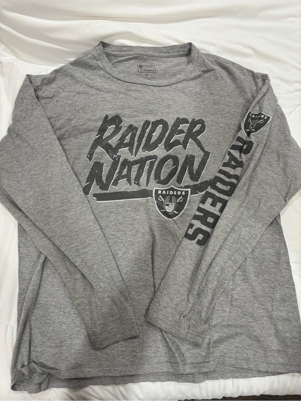 Fanatics Gray Raider Nation Long Sleeve Shirt